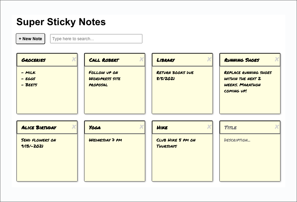 React Sticky Notes App