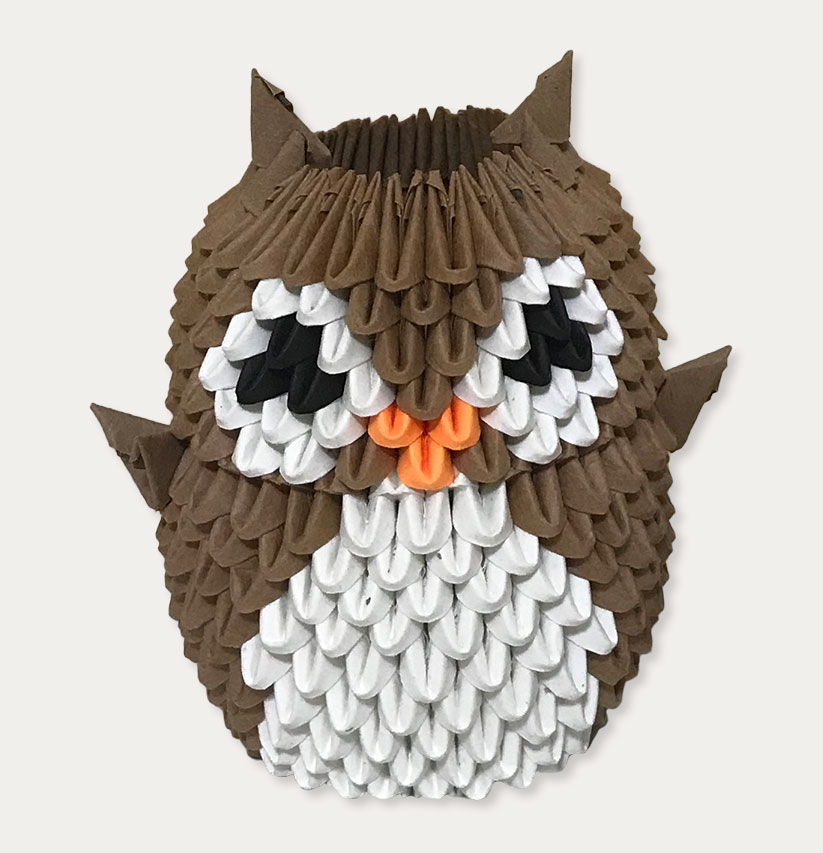 brown 3d origami owl